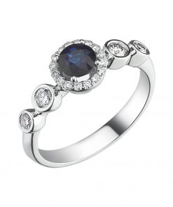 0,97 Ct Safir Taşlı Pırlanta Yüzük