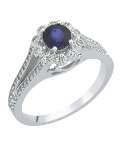 1,11 Ct Safir Taşlı Pırlanta Yüzük