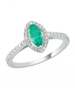 0,79 Ct Zümrüt Taşlı Pırlanta Yüzük